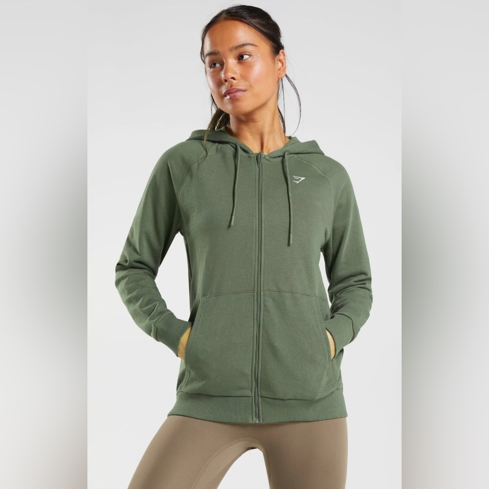 Gymshark Green Zip-Up Hoodie